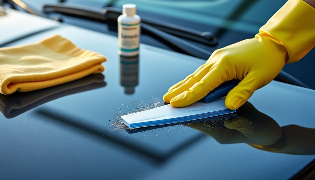 découvrez des méthodes efficaces pour enlever facilement la colle sur une vitre de voiture sans l'endommager.