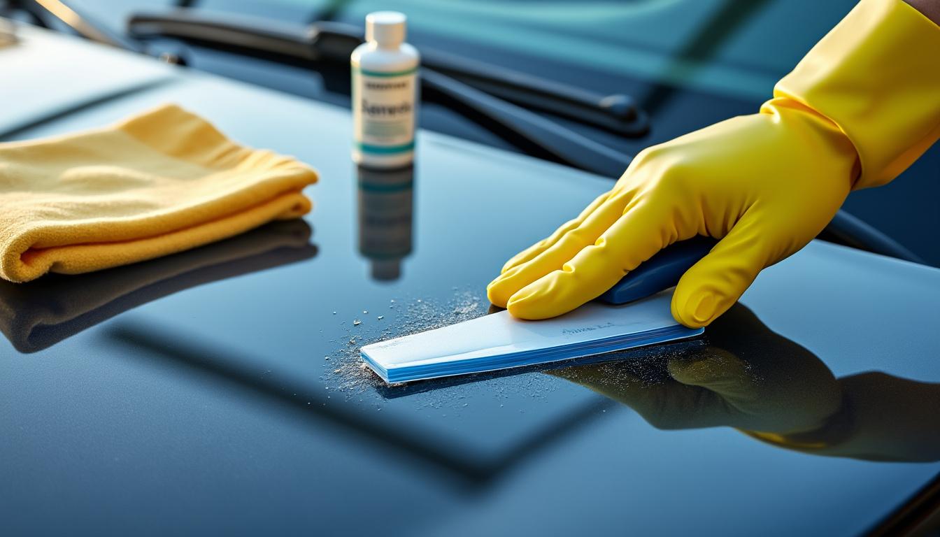 Comment enlever de la colle sur une vitre de voiture ?